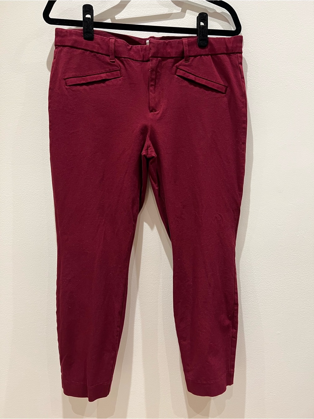 GAP Women's Burgundy Cropped Ankle Pants